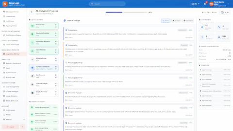 Scenario 3: Multi-Agent Legislative Impact Analysis Platform interface